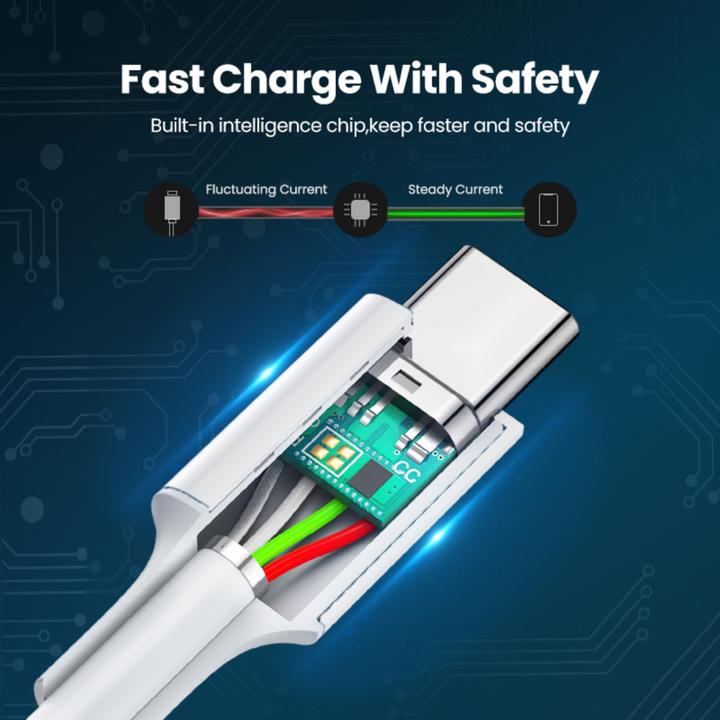 Produktbild Ugreen USB-C Power Delivery QC 3.0 20V 3A 60W (1 m, USB 2.0, 60 W)