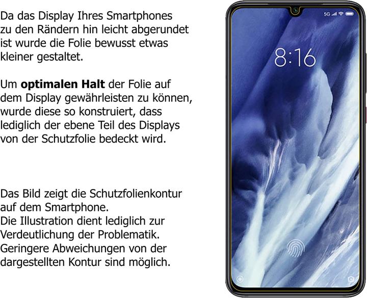 Actual product image Dipos Screen Protector Crystalclear (5 Piece, Mi 9 Pro)