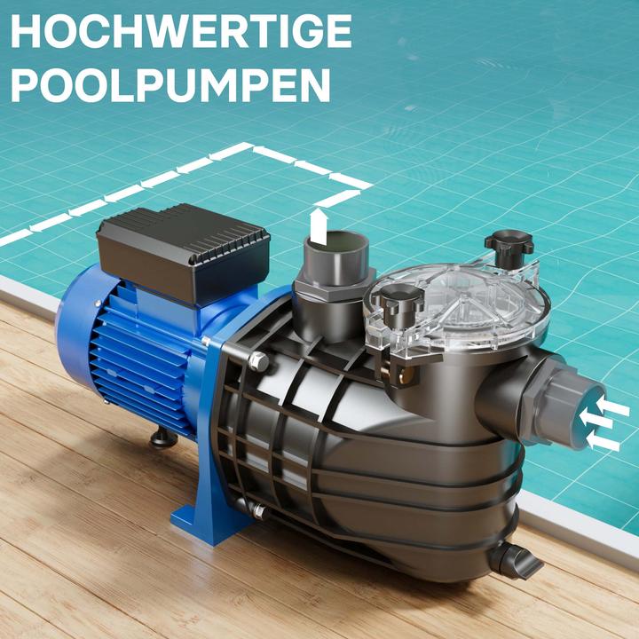 Actual product image Wiltec Circulation Pump 34800l/h 3000W Swimming Pool Water Filter