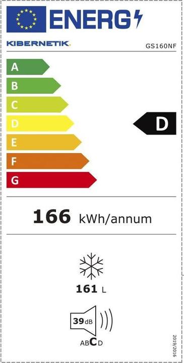 Energie-Label Kibernetik GS160NF (Freistehend, 161 l)