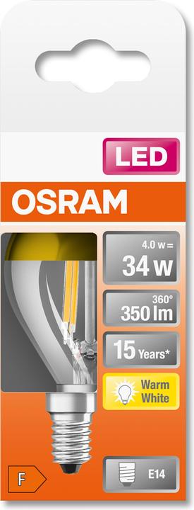 Actual product image Osram Star Classic P (E14, 34 W, 380 lm, 1 x, F)