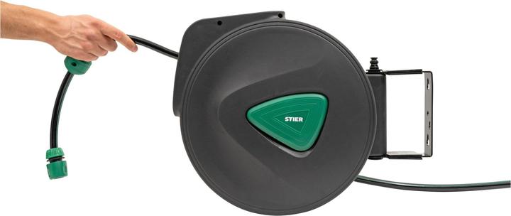 Produktbild Stier Garten-Schlauchtrommel SGS-200 20+2 m mit Sprühpistole Automatik schwenkbar (20 m)