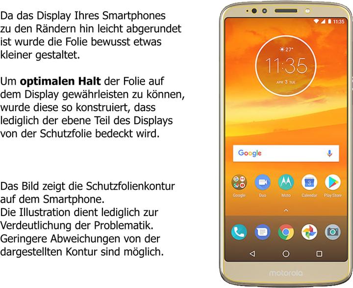 Produktbild Dipos Displayschutzfolie Crystalclear (6 Stück, Motorola Moto E5 Supra)