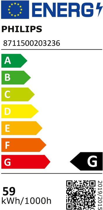 Energy Label Philips MST SDW-TG Mini 50W/825 GX12-1 1CT/12 (G12, 50 W, 2400 lm, 1 x, G)