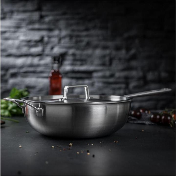 Productafbeelding Kuhn Rikon CULINARY FIVEPLY Wok sans revêtement Ø 28 cm (28 cm, Wokpan, Aluminium, Roestvrij staal)