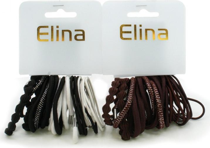 Magni Elastiques Elina 24 pcs noir/brun (Élastiques à cheveux)