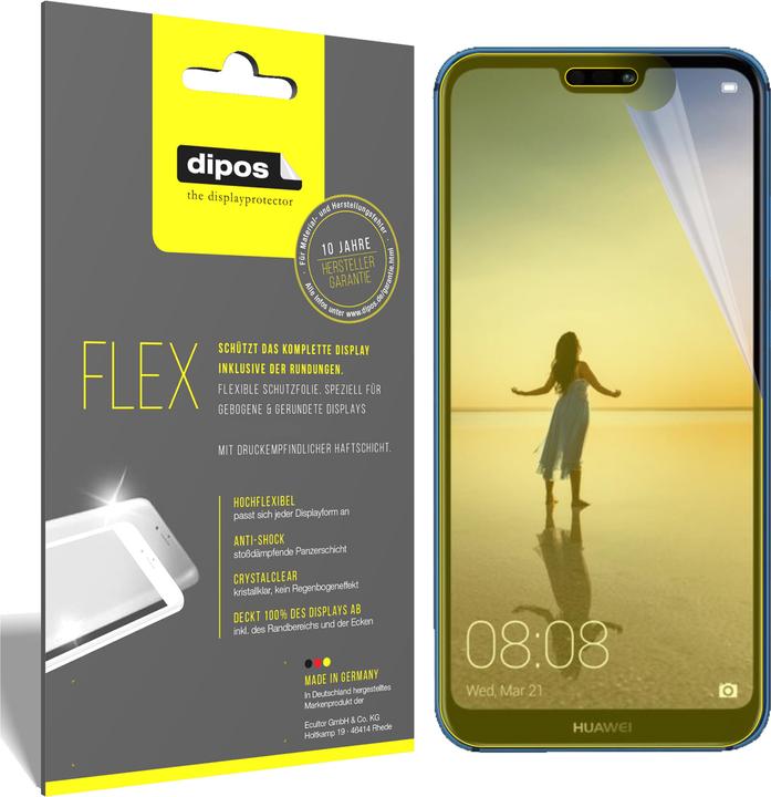 Immagine prodotto Dipos Pellicola Protettiva Full-Cover 3D (2 Pezzo/i, Huawei P20 Lite)