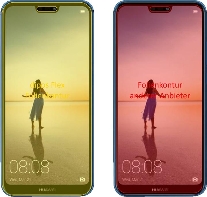 Immagine prodotto Dipos Pellicola Protettiva Full-Cover 3D (2 Pezzo/i, Huawei P20 Lite)