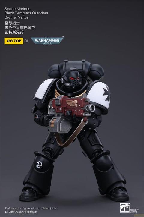 Produktbild Joy Toy Warhammer 40k Actionfigur 1/18 Space Marines Black Templars Outriders Brother Valtus 14 cm