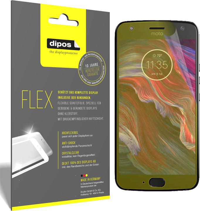 Produktbild Dipos Displayschutzfolie Full-Cover 3D (3 Stück, Motorola Moto X4)