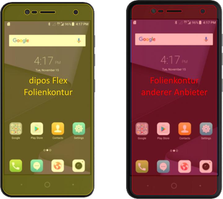 Produktbild Dipos Displayschutzfolie Full-Cover 3D (3 Stück, ZTE Blade V8 Mini)