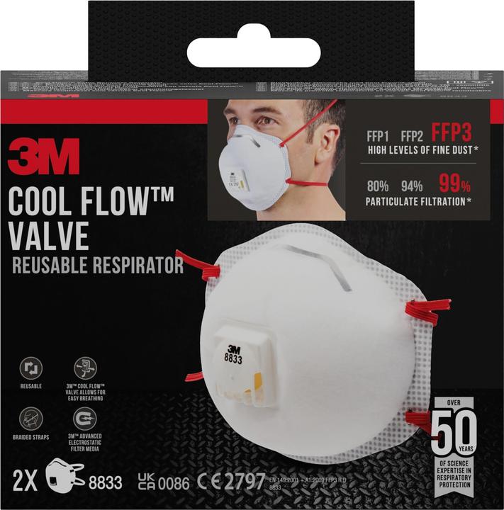 Produktbild 3M Maske Dämmstoff (FFP3, 2 x)