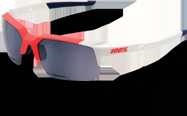 Actual product image 100% Speedcoupe Sports Glasses - Smoke Lense (Soft Tact Gamma Ray)