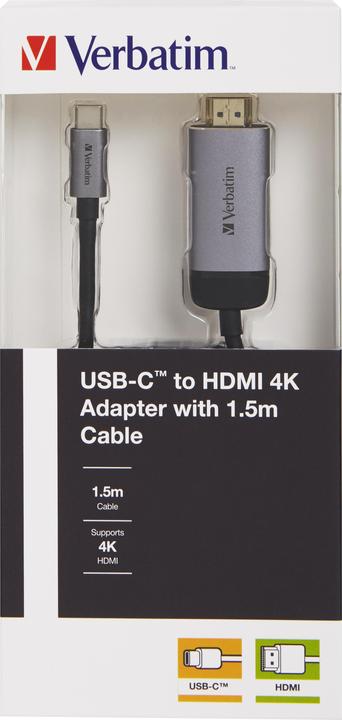 Immagine prodotto Verbatim USB Tipo-C a (1.50 m, HDMI)