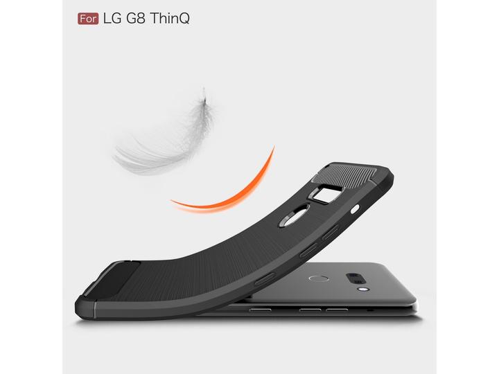 Produktbild Screenguard LG G8 ThinQ Hülle Carbon Brushed Soft TPU (LG G8 ThinQ)