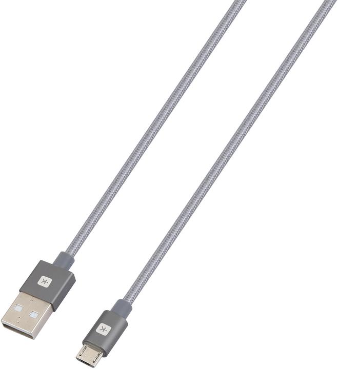 Actual product image Skross USB Cable Micro Cable, Braiding, 1.20m space gray (1.20 m, USB 2.0)
