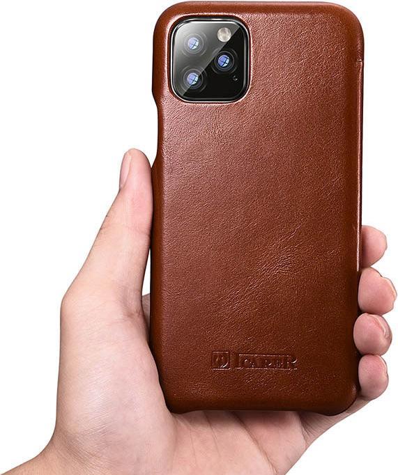 Produktbild iCarer Lederhülle mit Klappe dunkel- (Apple iPhone 11)
