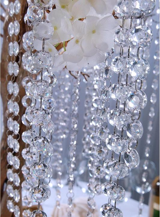 Image du produit Partydeco Crystal garland, colourless, 1m (1 pkt / 1 pc.)