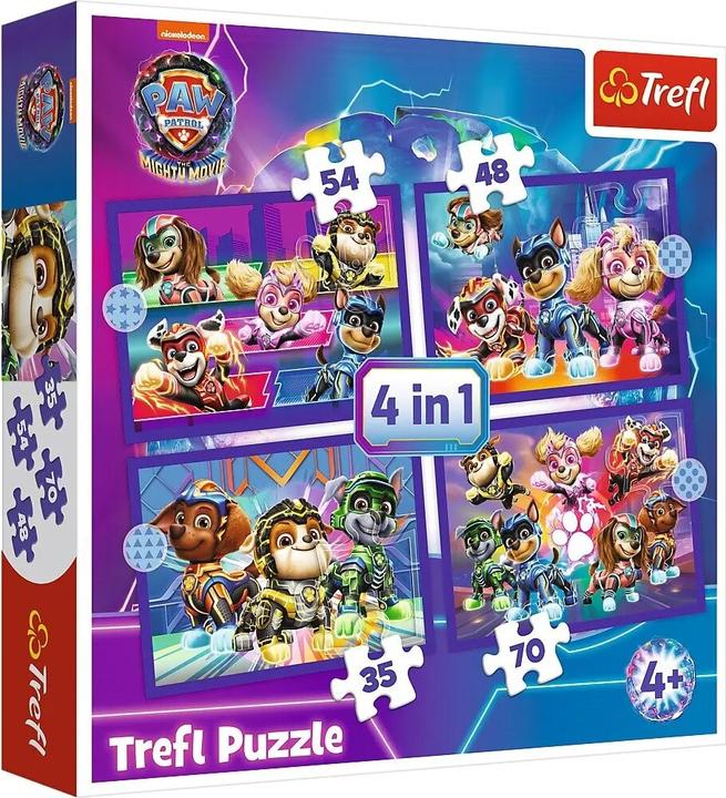 Produktbild Trefl 4 in 1 Puzzle - Paw Patrol Film (71 Teile)