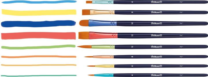 Actual product image Pelikan Brush set with 8 synthetic brushes, number of brushes: 8 pieces