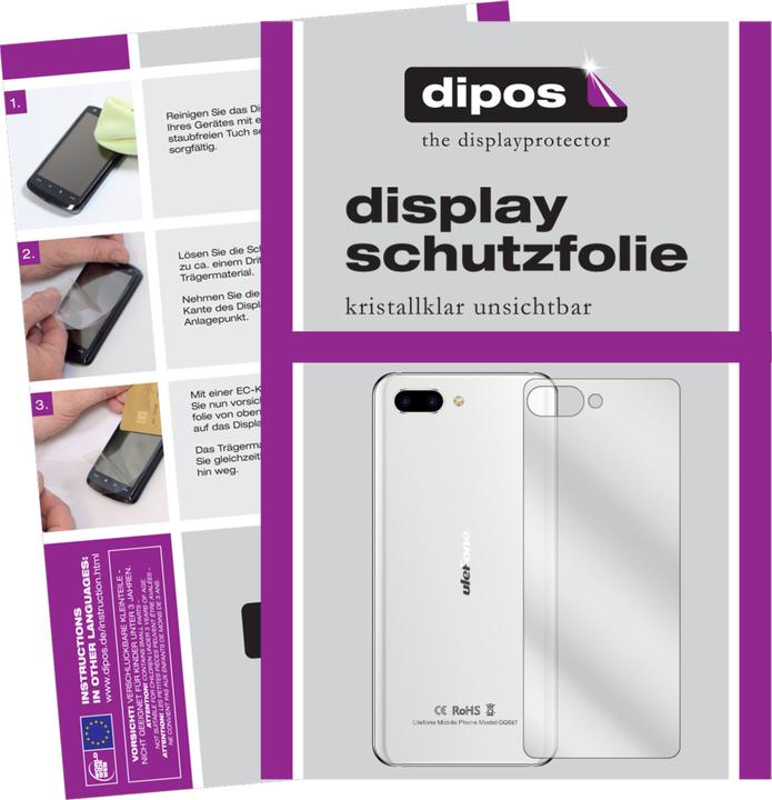 Actual product image Dipos Screen Protector Crystalclear (2 Piece, Ulefone T2 Pro)