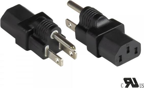 Image du produit Good Connections Adaptateur électrique Amérique/USA Prise secteur type B (NEMA 5-15P) vers IEC 60320 C13, UL, noir, ®