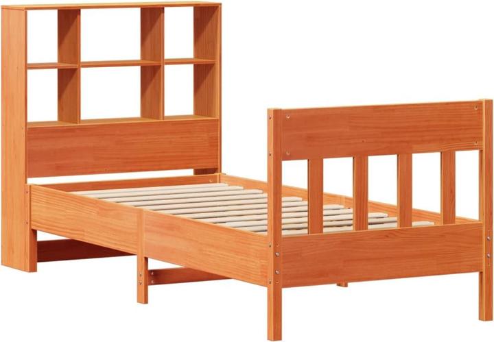 Produktbild VidaXL Massivholzbett Holzbett Bett Einzelbett Bettgestell Weiss 90x200cm Kiefer (90 x 200 cm)