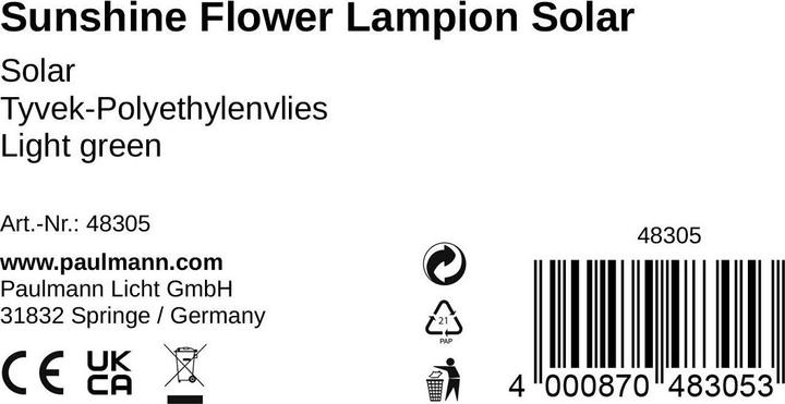 Actual product image Pauleen Solar Lantern Sunshine Flower (4 lm, IP44)