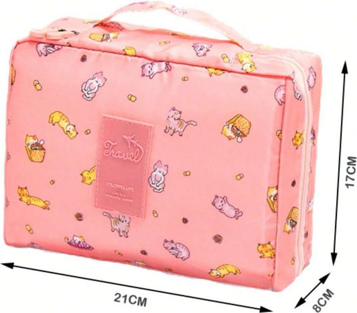 Only-Bags.Store Tragbare tragbare Kosmetiktasche, grosse Kapazität Reiseaufbewahrungstasche, einfache