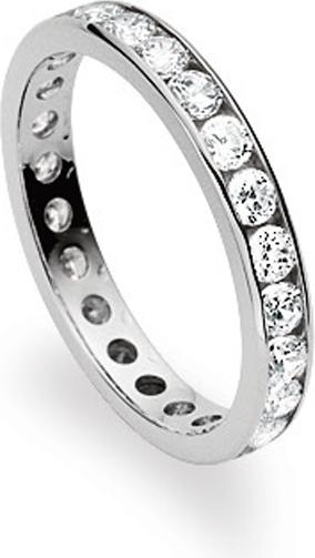 Natsumi Schmuck Ring Alliance Weissgold 18K/750 Zirkonia Neon Kanal