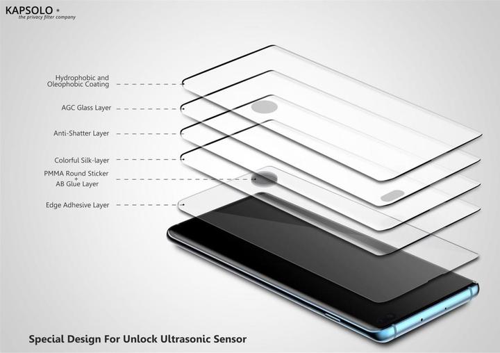 Actual product image Kapsolo Display protection glass - full-surface display protection with rounded edges - Temperg (10 Piece, Samsung Galaxy Note 20 Ultra 5G)