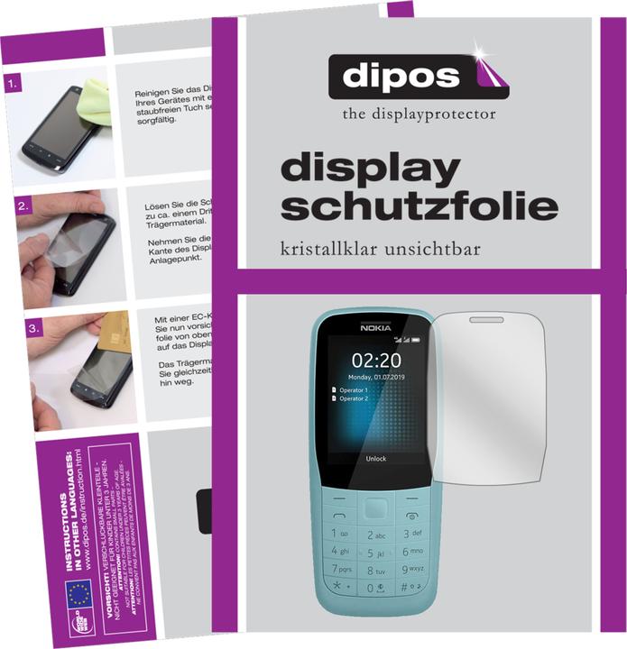 Produktbild Dipos Displayschutzfolie Crystalclear (2 Stück, Nokia 220 4G)