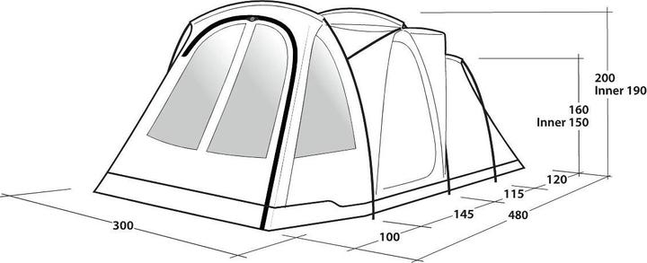 Image du produit Outwell Springwood 5SG (Tente tunnel, 16.20 kg, 5 personnes)