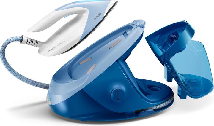 Produktbild Philips GC8942/20 PerfectCare Expert Plus Dampfbügelstation, blau/weiss (2100 W, 480 g/min)