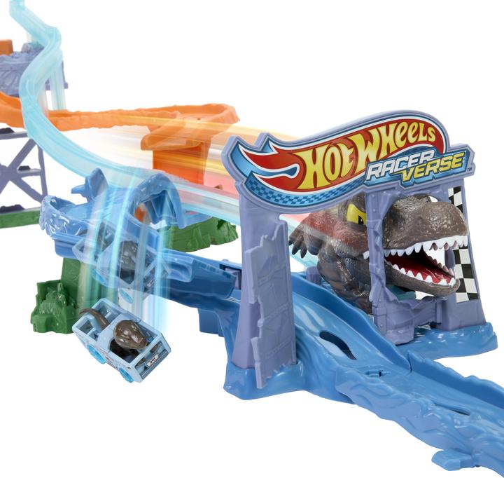 Image du produit Hot Wheels Hot Wheels-Coffret RacerVerse Jurassic World-avec dinosaure et piste