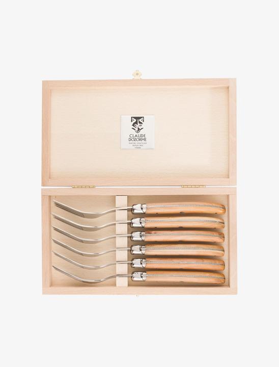 Produktbild Laguiole Claude Dozorme Steakgabel caramel (6 Stück, Gabel)