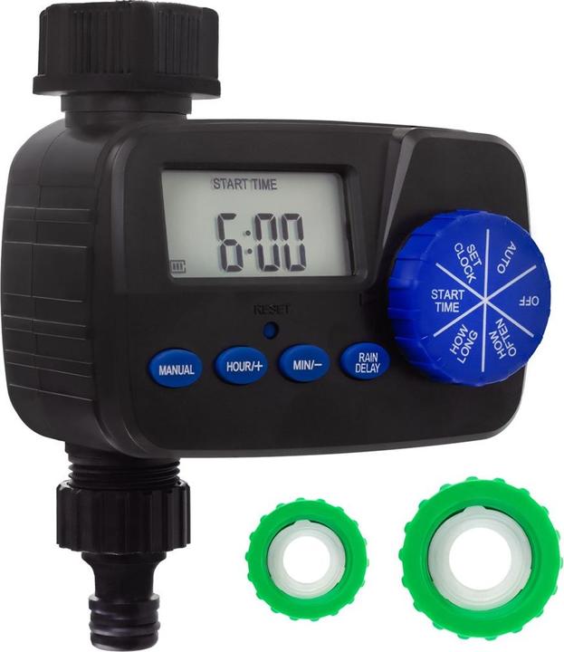 Produktbild Greenblue elektronische Bewässerungssteuerung Programmiergerät Stromversorgung 2x1 5V AA GB390 (Bewässerungscomputer)