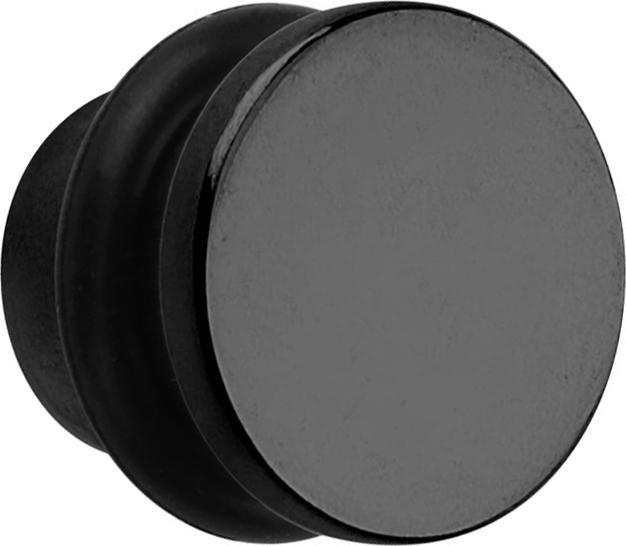 Actual product image Star Piercing Flat head plug black with titanium layer (Surgical steel 316L, without brass)