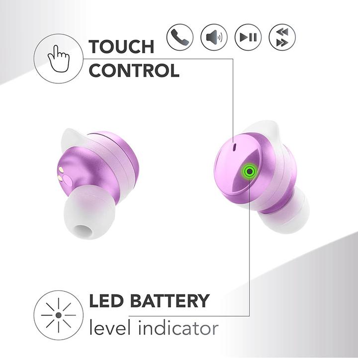 Immagine prodotto Music Sound Cellularline Music & Sound Auricolari Bluetooth FLOW Viola (25 h, Senza fili)