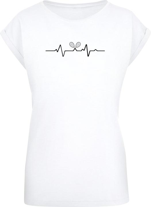 Actual product image Merchcode Ladies Tennis Beats Extended Shoulder Tee - 116487 (XL)