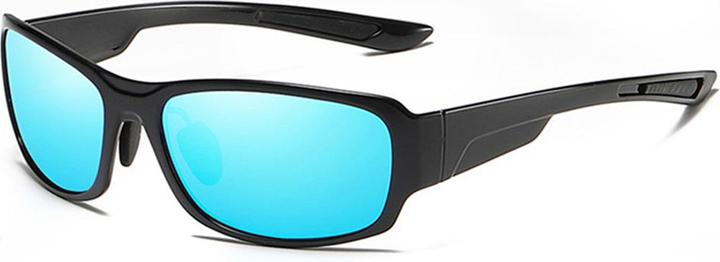 Techsuit - Sunglasses Polarised TR90 (MM108) - UV Protection - Bright Black / Ice Blue