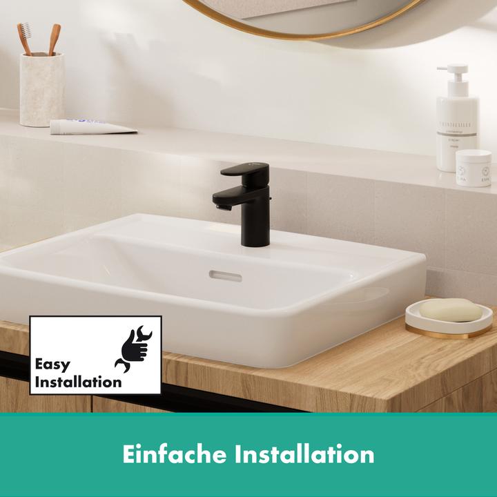 Actual product image hansgrohe VERNIS Shape 70 washbasin mixer, with 1 1/4" waste, matt black