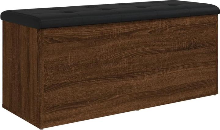 Actual product image VidaXL Bench with storage space brown oak 102x42x45 cm (42 cm)