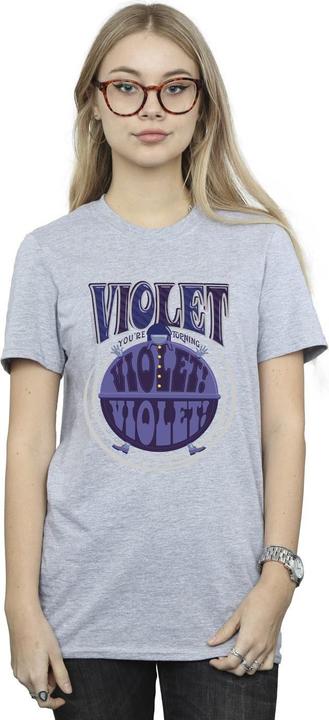 Immagine prodotto Willy Wonka & the Chocolate Factory Violet Turning Violet Maglietta Ampia Donna (4XL)