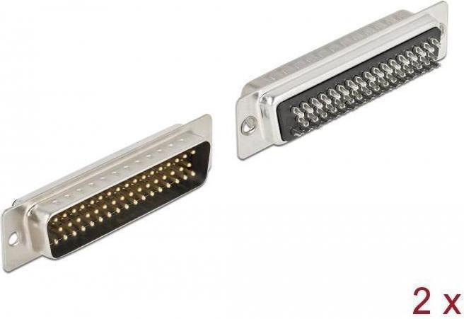 Delock D-Sub HD 50 Pin Stecker Metall, Lötversion, 2 Stück