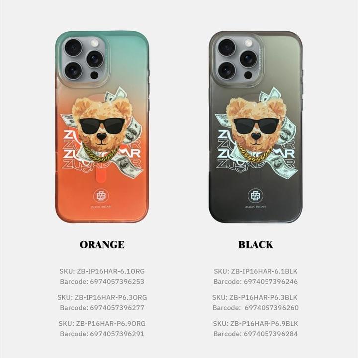 Produktbild Zuck Bear HAROLD MAG Hülle kompatibel mit MagSafe für IPHONE 16 Pro Max schwarz (Apple iPhone 16 Pro Max)