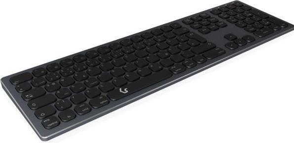 Produktbild KeySonic Full-Size Aluminium Tastatur, Bluetooth® & RF, für Win & macOS (DE, Kabellos)