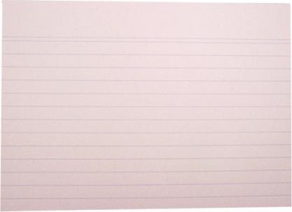 Image du produit Exacompta Fiches lignées roses, 100 (A5, 205 g/m², 100 x)
