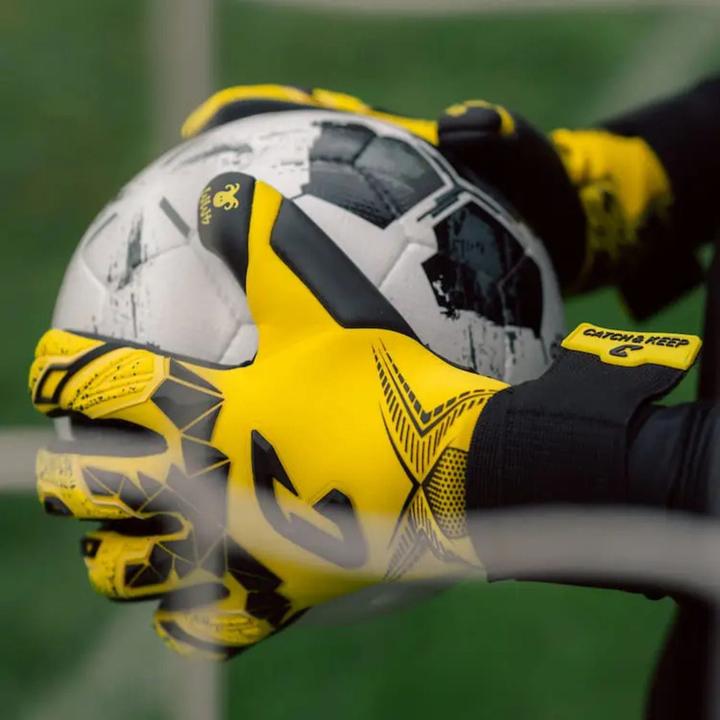 Produktbild Catch & Keep Fussballhandschuhe Pulse X Yellow Gr. 6 Torwart Goalie Handschuhe (6)