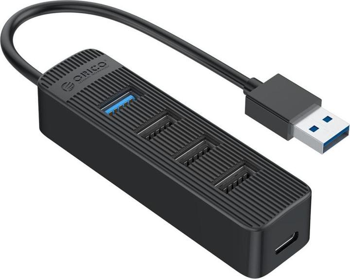 Image du produit Orico Converter TWU32-4A USB-A 3.1 hub / 1x USB-A 3.1 + 3x USB-A 2.0 + USB-C 5V/3A - black (USB-A, USB-C)